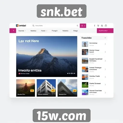 Análise da interface do usuário no site snk.bet